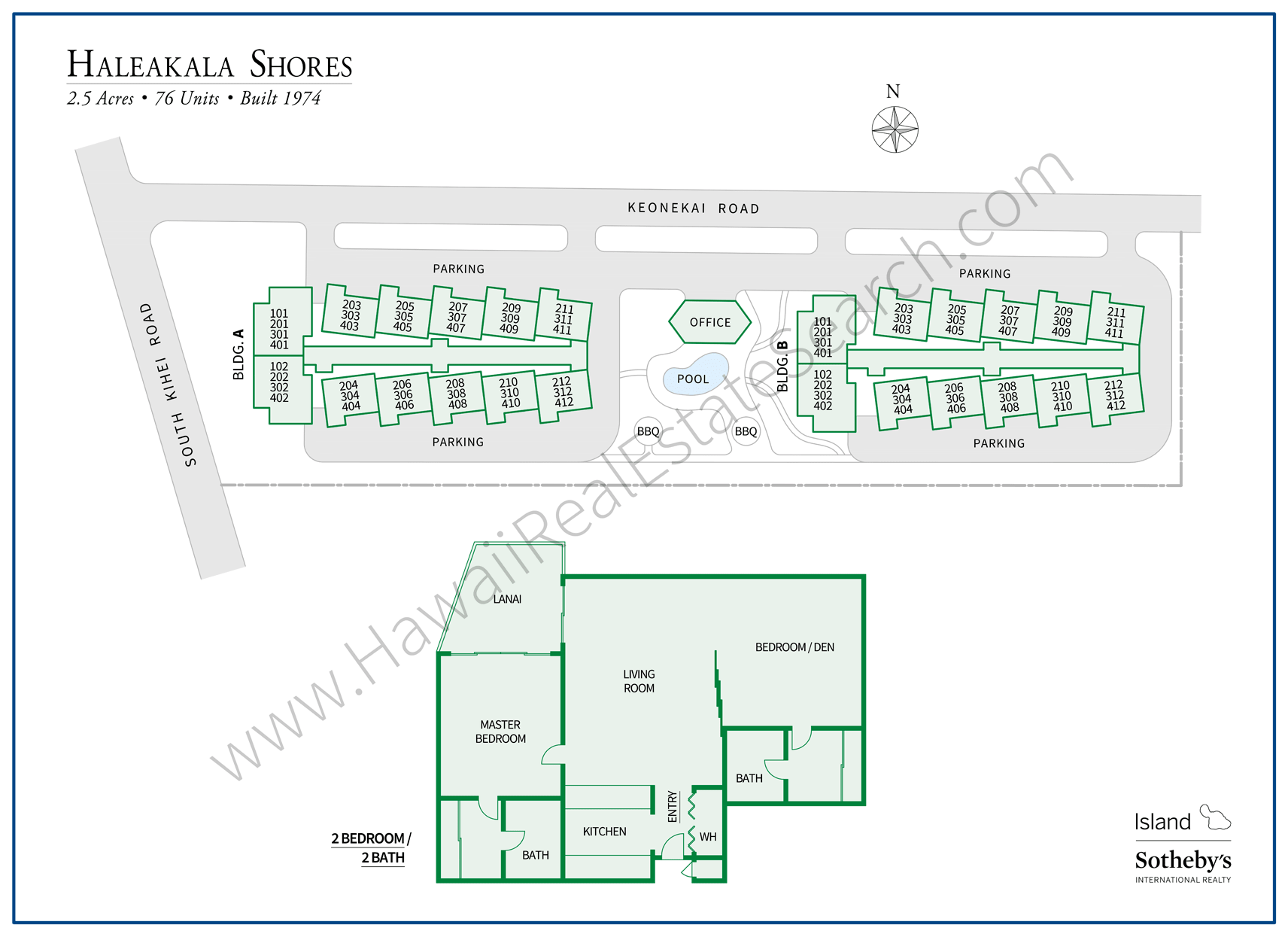 Haleakala Shores Property Map and Floor Plan